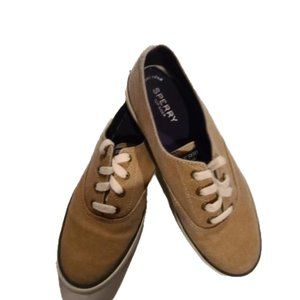 Sperry‎ Pier Edge Washed Sneaker in Sand Color